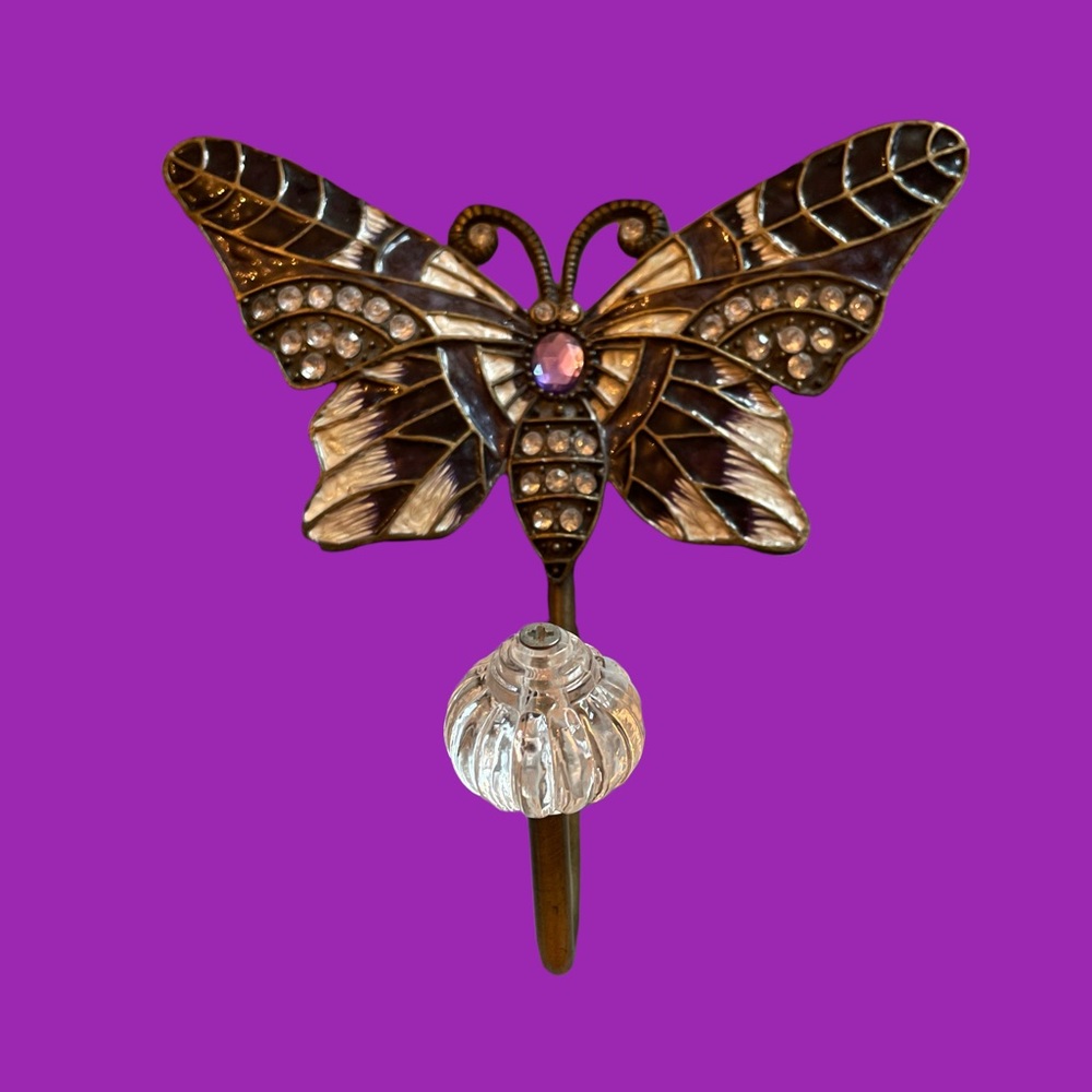 Enamel Butterfly Wall Hook